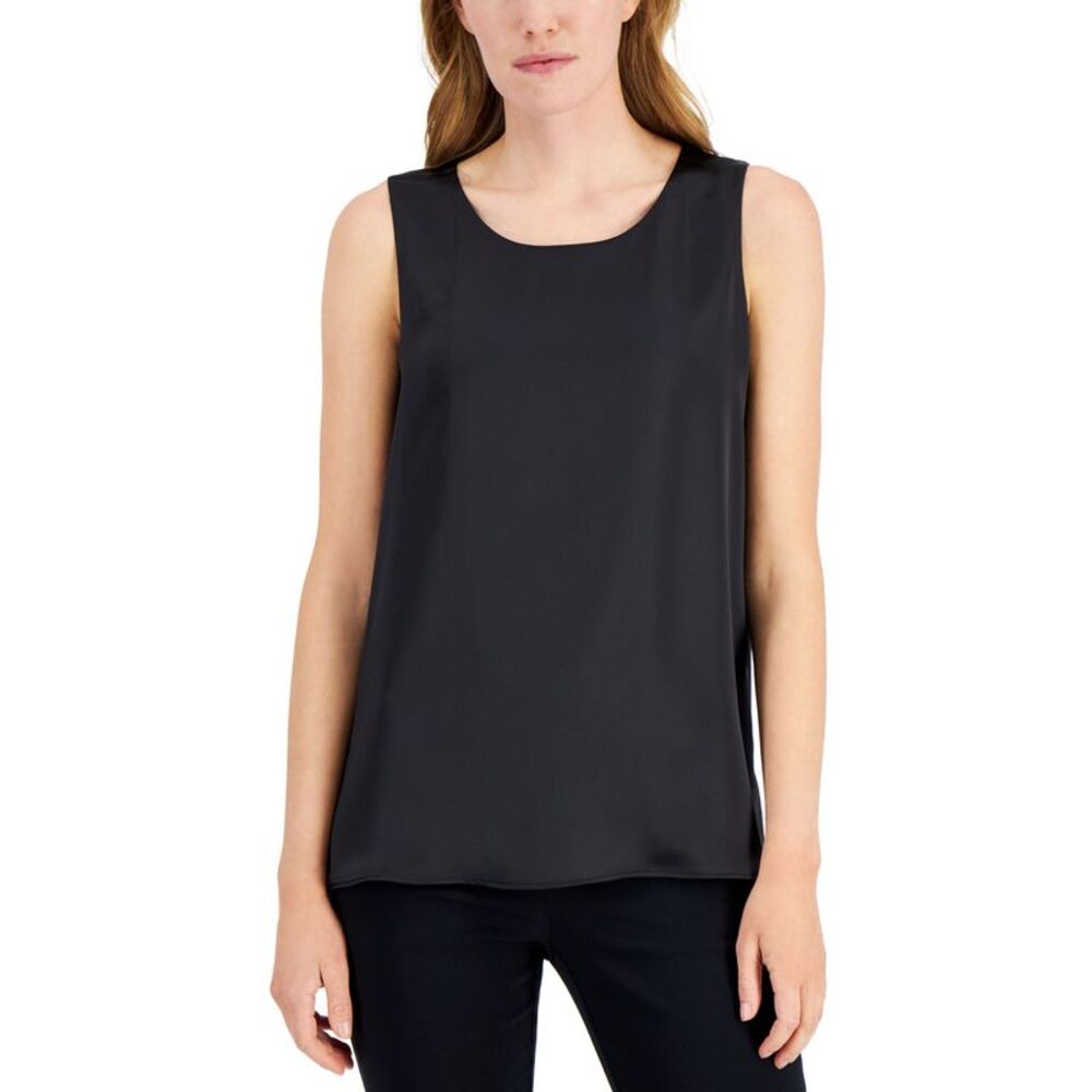 Alfani Womens Satin Front Sleeveless Tank Top